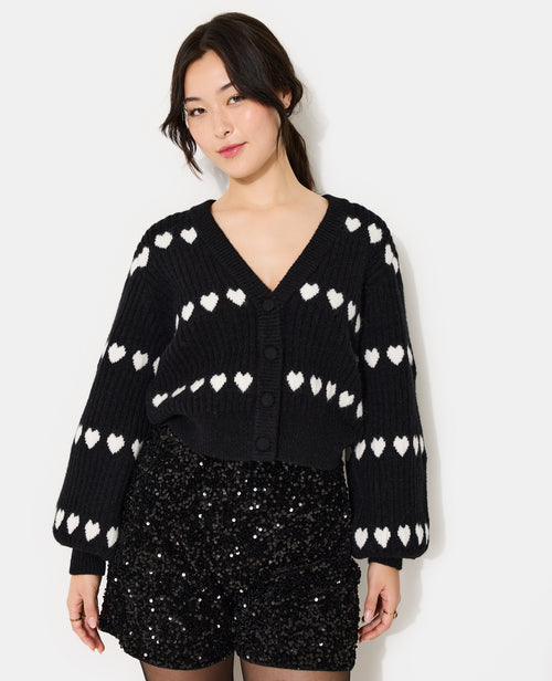 Gilet en maille côtelée avec cœurs - PIMKIE - 5