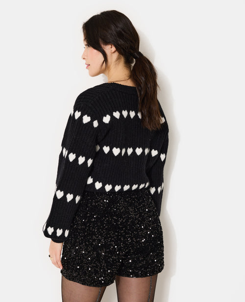 Gilet en maille côtelée avec cœurs - PIMKIE - 6