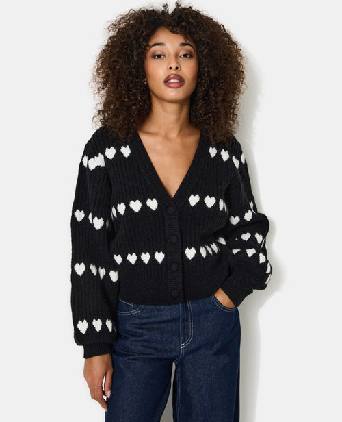 Gilet en maille côtelée avec cœurs - PIMKIE - 7