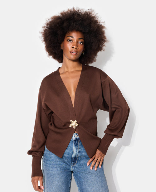 Gilet en maille fine avec bouton fantaisie - PIMKIE - 1