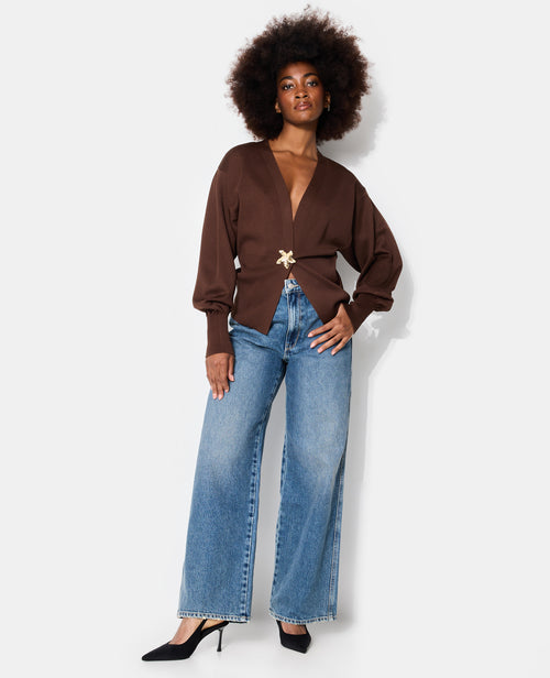 Gilet en maille fine avec bouton fantaisie - PIMKIE - 3