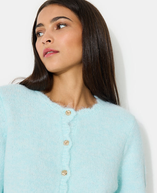 Gilet col rond avec boutons bijoux - PIMKIE - 2