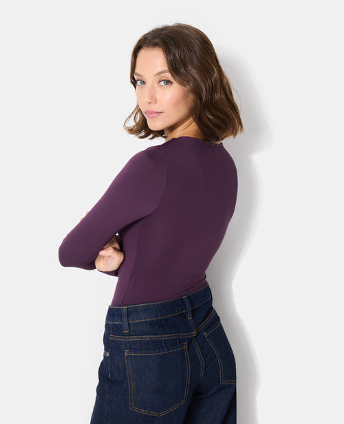 Body en maille stretch avec col asymétrique et bijou - PIMKIE - 6