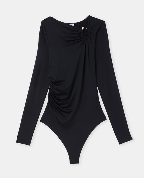 Body en maille stretch avec col asymétrique et bijou - PIMKIE - 4