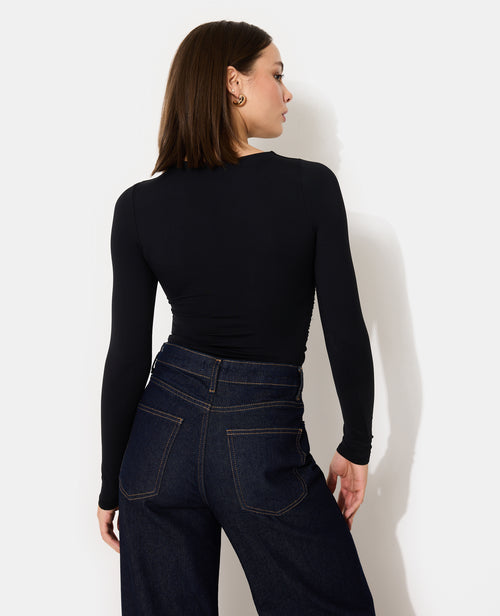 Body en maille stretch avec col asymétrique et bijou - PIMKIE - 5