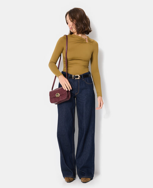 Body en maille stretch avec col asymétrique et bijou - PIMKIE - 5