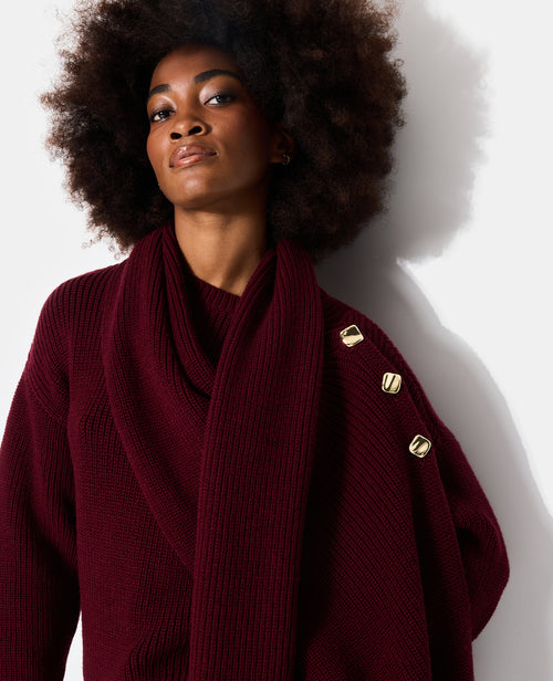 Pull oversize avec écharpe amovible - PIMKIE - 2