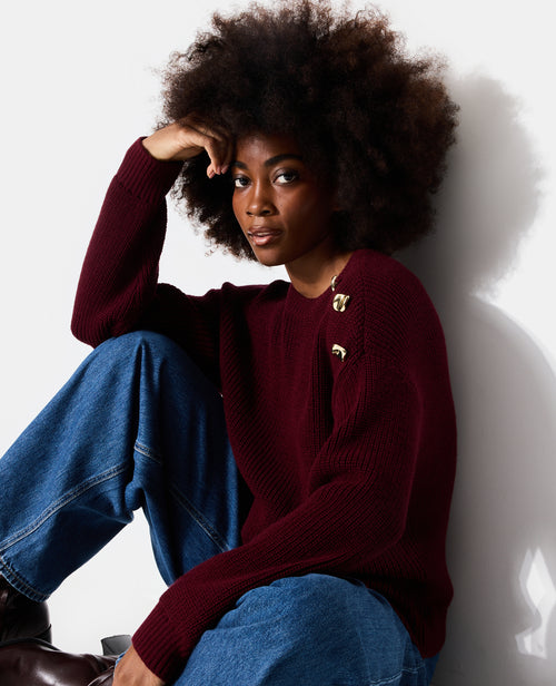 Pull oversize avec écharpe amovible - PIMKIE - 3