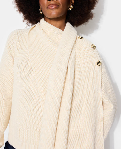 Pull oversize avec écharpe amovible - PIMKIE - 2