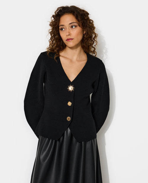 Gilet en maille serrée avec boutons fantaisie - PIMKIE - 5