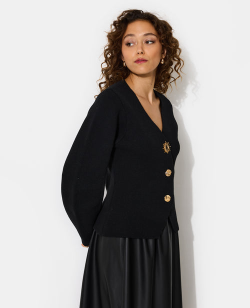 Gilet en maille serrée avec boutons fantaisie - PIMKIE - 7