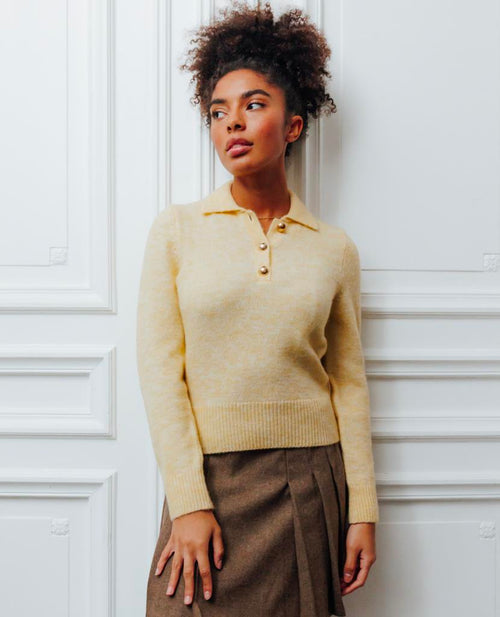 Pull col polo avec boutons métal - PIMKIE - 1