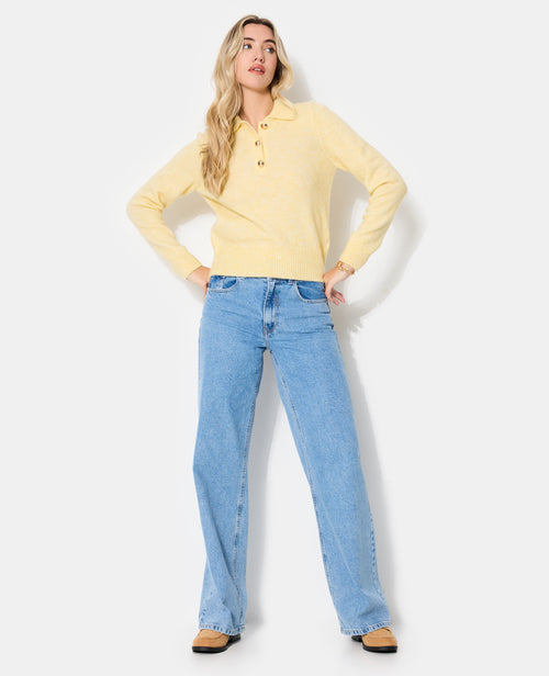 Pull col polo avec boutons métal - PIMKIE - 5