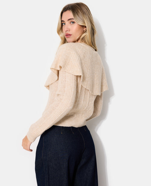 Pull avec cape en maille fantaisie ajourée - PIMKIE - 6