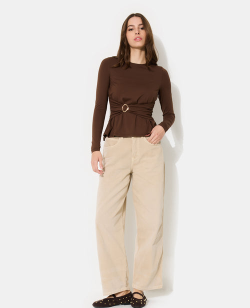 T-shirt manches longues avec ceinture et boucle - PIMKIE - 3