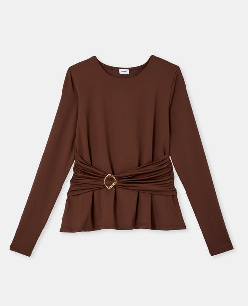 T-shirt manches longues avec ceinture et boucle - PIMKIE - 4