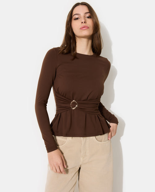 T-shirt manches longues avec ceinture et boucle - PIMKIE - 5