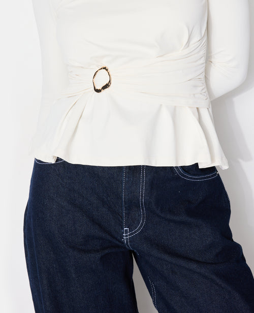 T-shirt manches longues avec ceinture et boucle - PIMKIE - 2