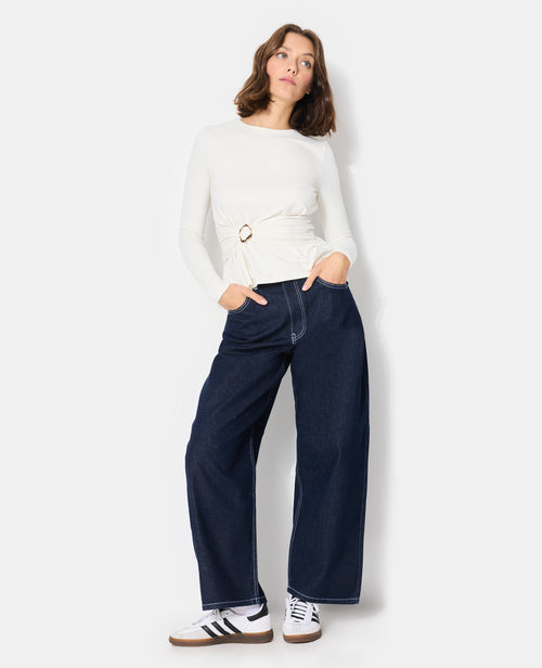 T-shirt manches longues avec ceinture et boucle - PIMKIE - 3