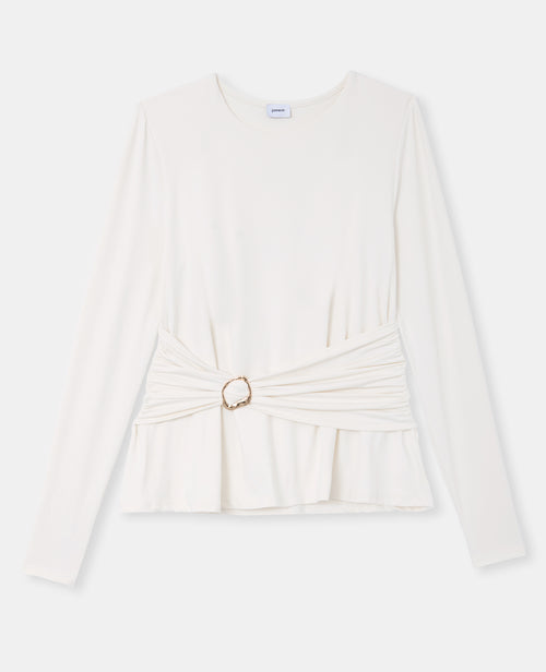 T-shirt manches longues avec ceinture et boucle - PIMKIE - 4