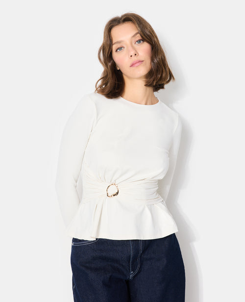 T-shirt manches longues avec ceinture et boucle - PIMKIE - 5