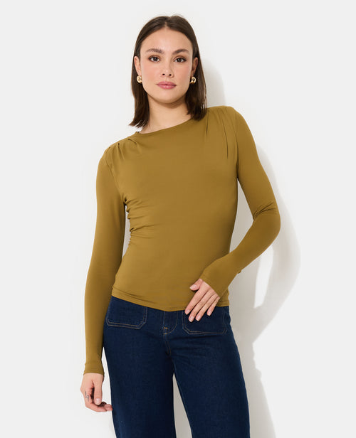 T-shirt manches longues avec épaulettes et pinces - PIMKIE - 1