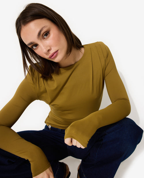 T-shirt manches longues avec épaulettes et pinces - PIMKIE - 2