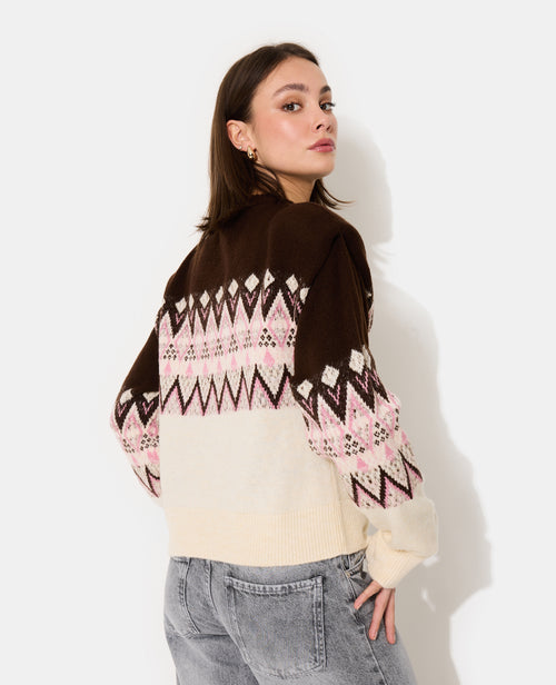 Pull motif jacquard avec épaulettes - PIMKIE - 6