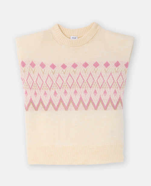 Pull sans manches motif jacquard - PIMKIE - 4