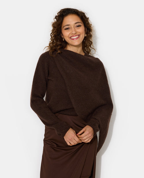 Pull en maille avec écharpe intégrée - PIMKIE - 1