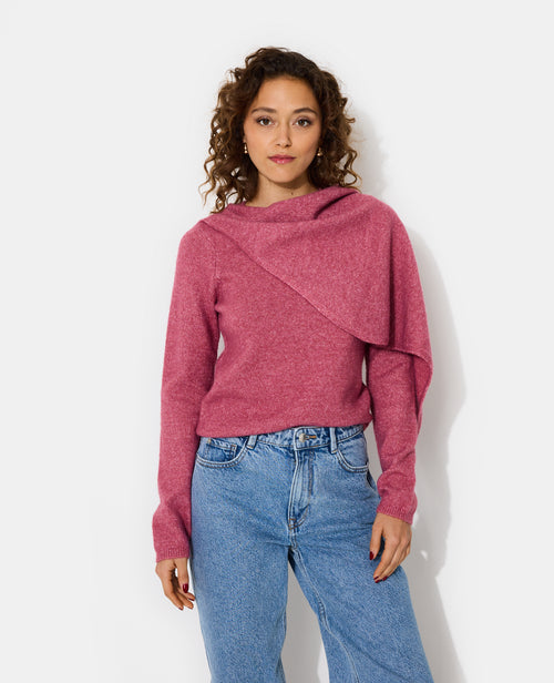 Pull en maille avec écharpe intégrée - PIMKIE - 1