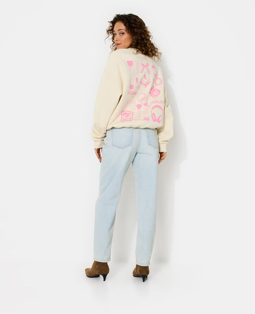 Sweat oversize avec print devant et dos - PIMKIE - 3