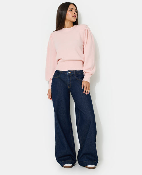 Pull en maille avec épaulettes et manches ballons - PIMKIE - 3