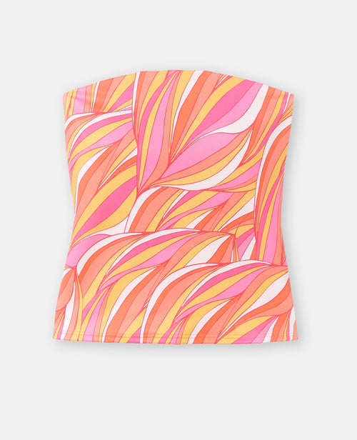 Top bustier en maille stretch motif seventies - PIMKIE - 4