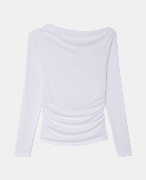 T-shirt manches longues avec col asymétrique - PIMKIE - 4