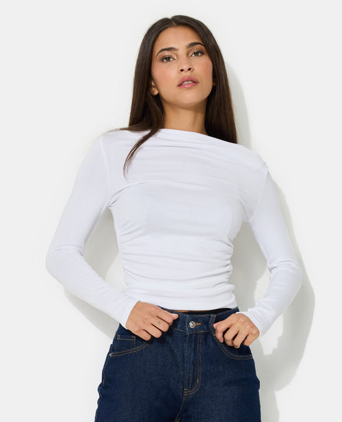 T-shirt manches longues avec col asymétrique - PIMKIE - 5