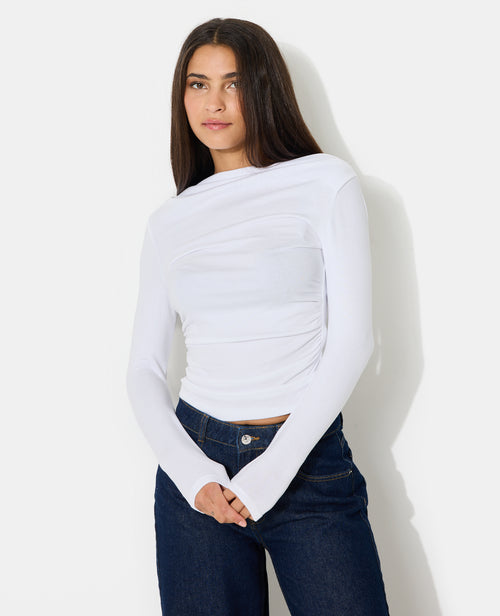 T-shirt manches longues avec col asymétrique - PIMKIE - 1