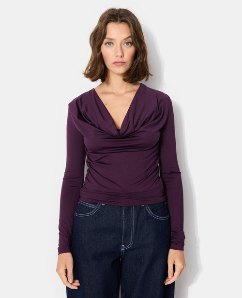 T-shirt manches longues col bénitier - PIMKIE - 5