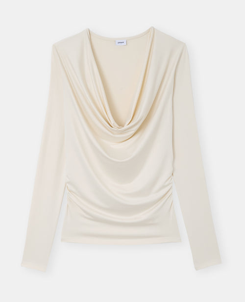 T-shirt manches longues col bénitier - PIMKIE - 4