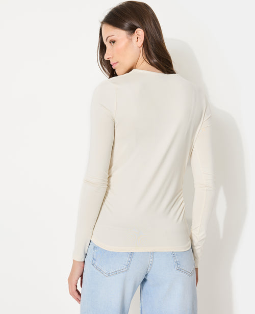 T-shirt manches longues col bénitier - PIMKIE - 6