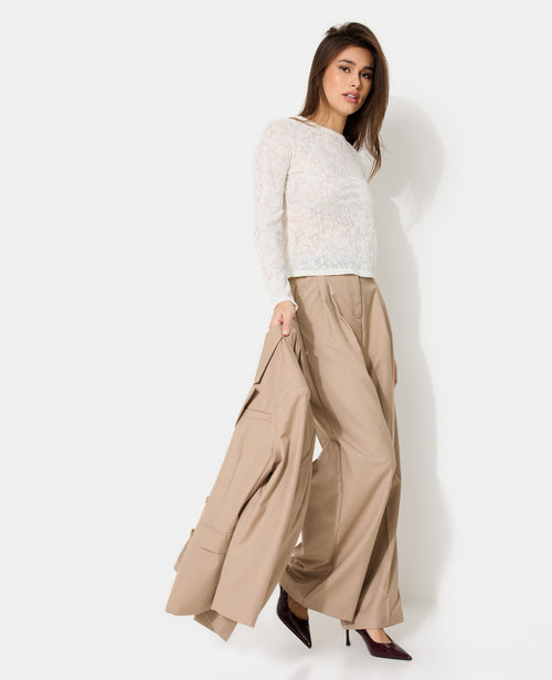 T-shirt manches longues en jacquard effet dentelle - PIMKIE - 7