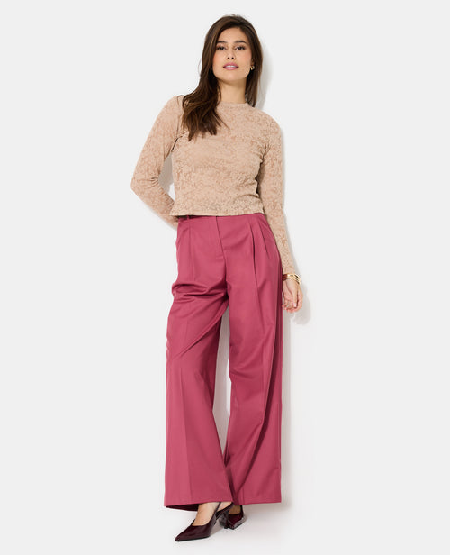 T-shirt manches longues en jacquard effet dentelle - PIMKIE - 3