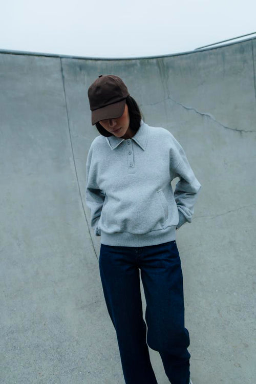 Sweat col polo avec poches et détails coupés - PIMKIE - 1