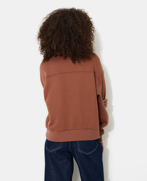 Sweat col polo avec poches et détails coupés - PIMKIE - 6