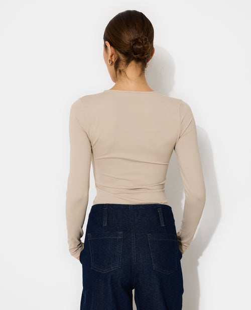 T-shirt manches longues avec perles et fronces - PIMKIE - 6