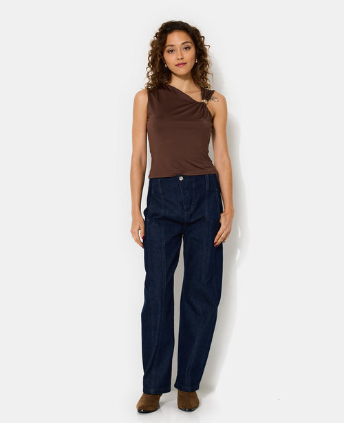 Top avec encolure asymétrique et détail bijou - PIMKIE - 7