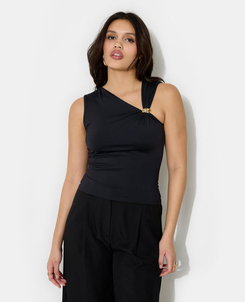 Top avec encolure asymétrique et détail bijou - PIMKIE - 1