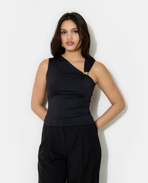 Top avec encolure asymétrique et détail bijou - PIMKIE - 5