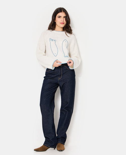 Pull avec poissons et coutures contrastées - PIMKIE - 3