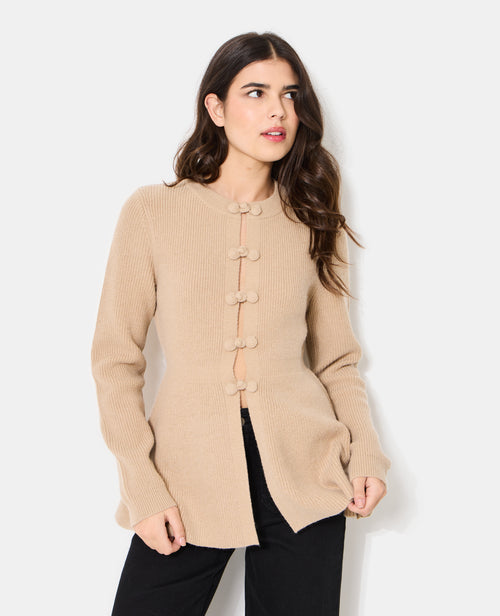 Gilet peplum avec boutons brandebourg - PIMKIE - 1